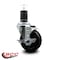Service Caster 4'' Soft Rubber Swivel 1-5/8'' Expanding Stem Caster with Brake SCC-EX20S414-SRS-TLB-158 - alternate 3